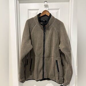 Vintage Mountain equipment co-op Men's Light Brown Fleece Jacket XL